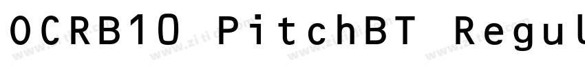 OCRB10 PitchBT Regul字体转换